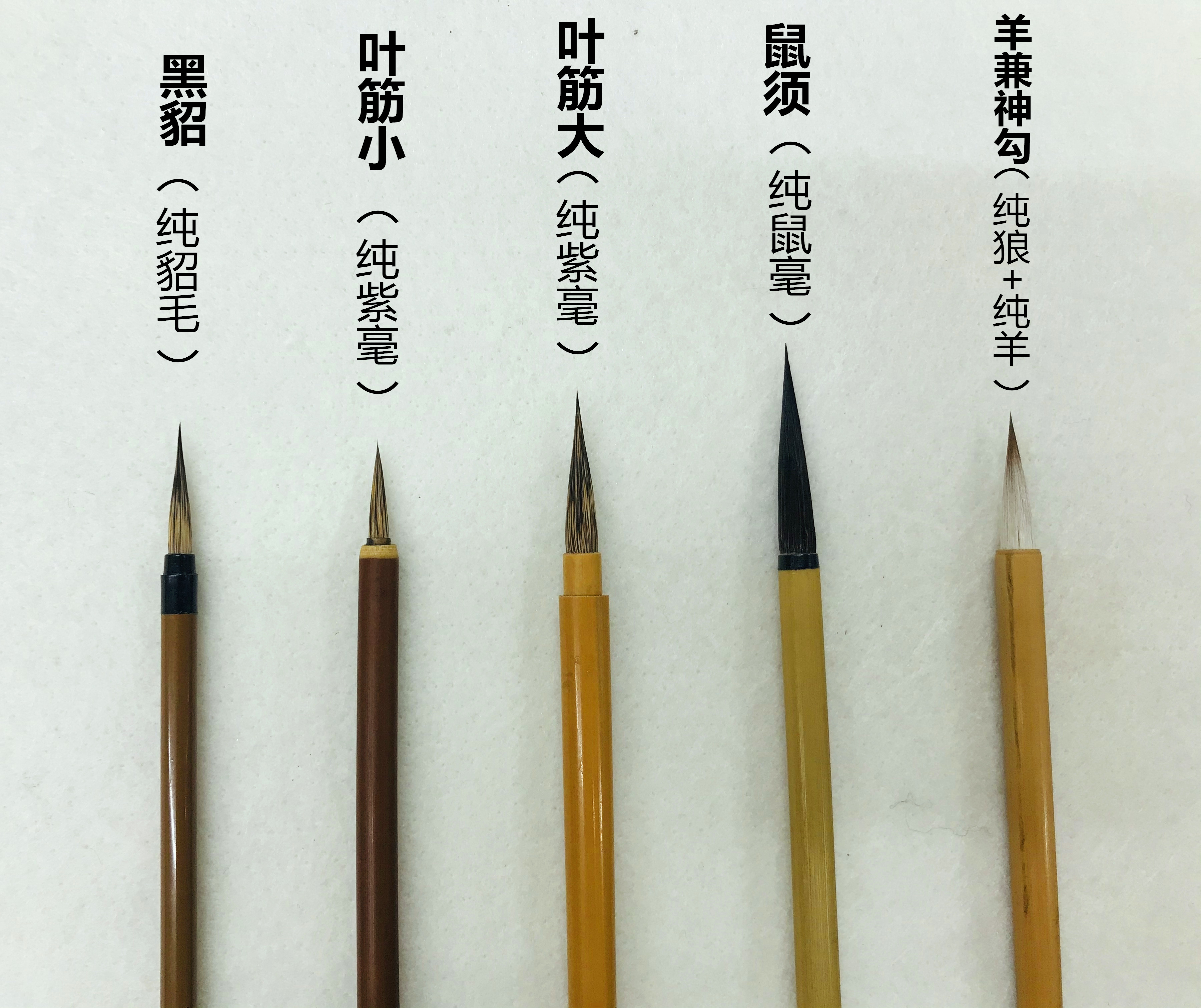 黑貂叶筋小叶筋大鼠须羊兼神勾钟进凡笔庄十年老店质量保证纯手工