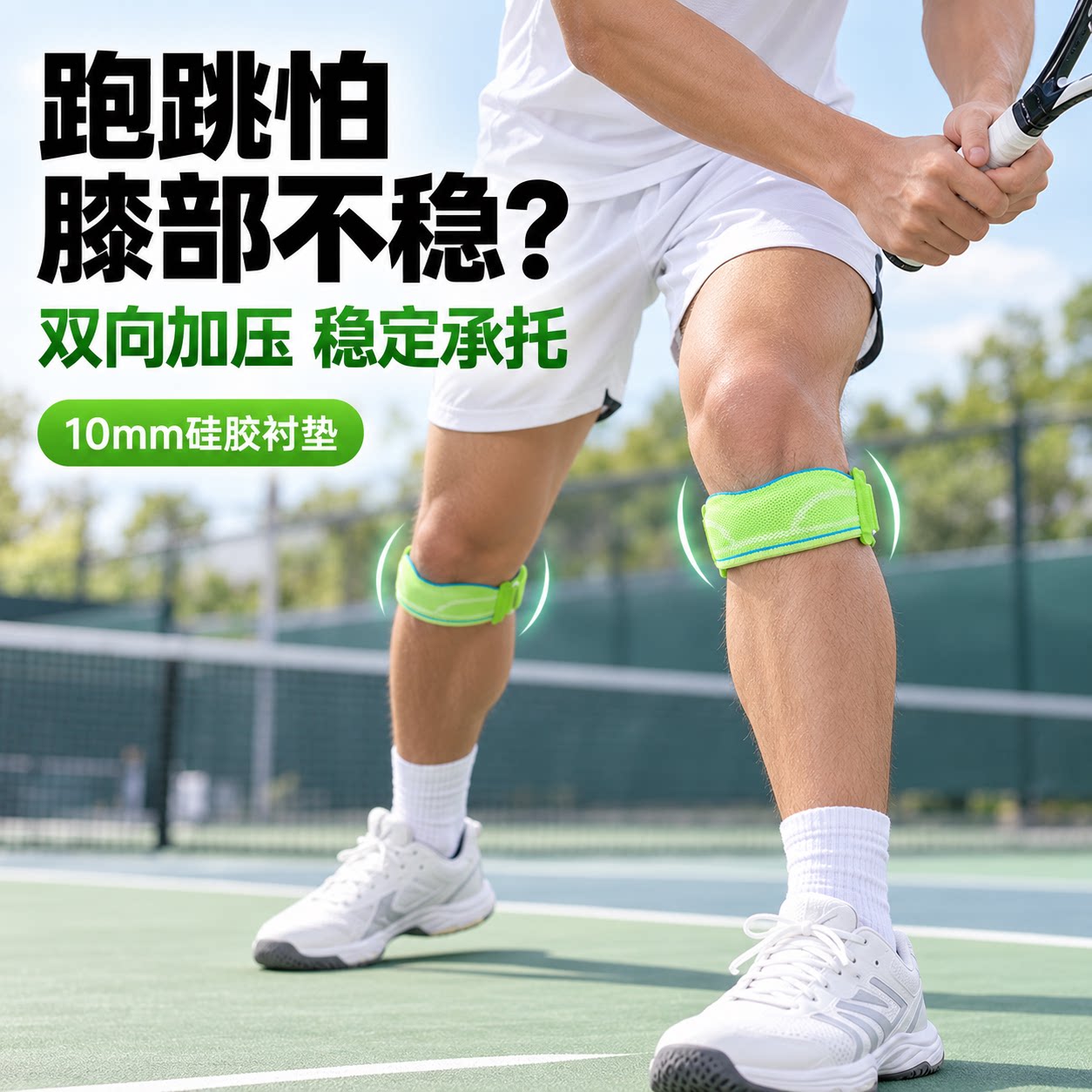 运动髌骨带双向加压稳固承托护膝
