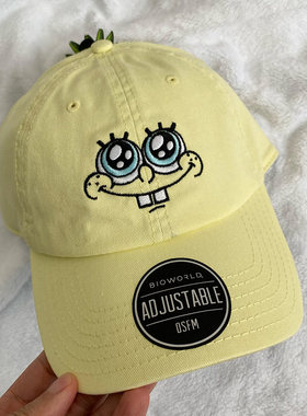 海绵宝宝黄色可爱鸭舌帽老友记死亡神器哈利波特鸭舌棒球帽百搭