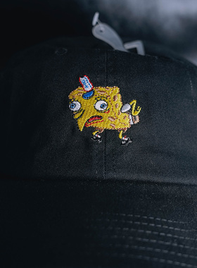 语罐头海绵宝宝SpongeBob 刺绣休闲弯沿帽嘻哈棒球帽百搭派大星