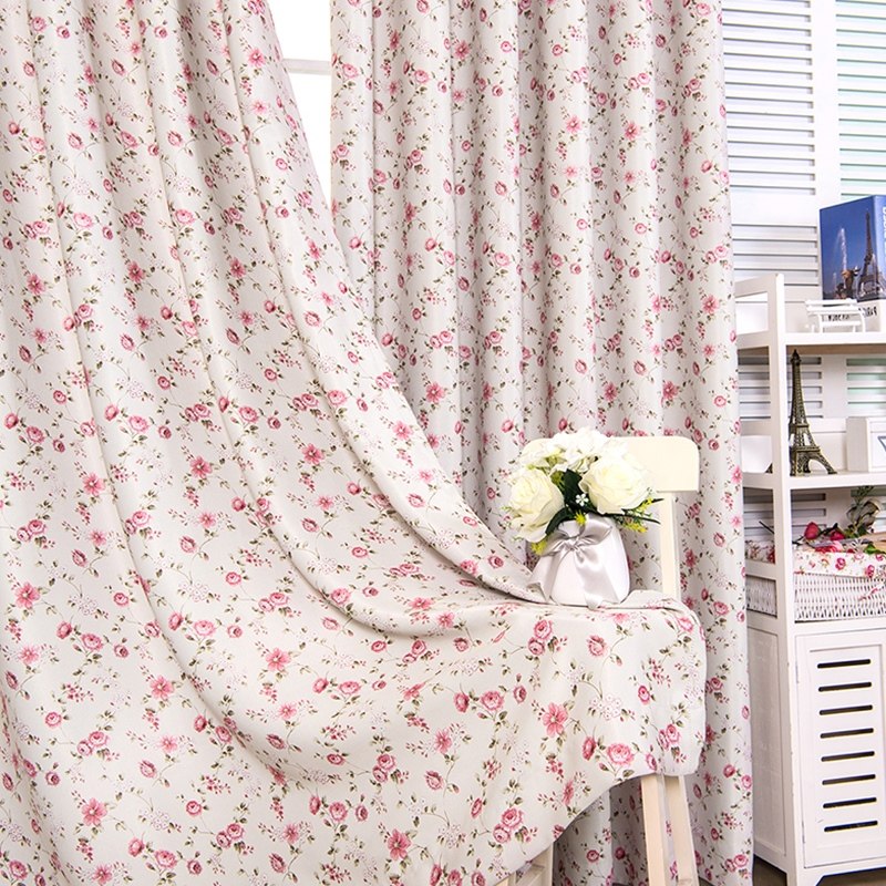 现代简约田园小清新遮光经典碎花定制窗帘卧室落地窗飘窗客厅包邮,居家布艺,定制窗帘,淘宝优惠券,粉丝福利购,淘宝优惠卷