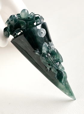 石之富珠宝缅甸天然翡翠A货冰种蓝水飞天貔貅玉吊坠15.21克