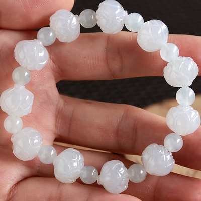 石之富缅甸天然翡翠手链