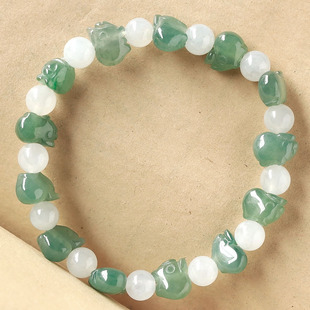 石之富缅甸天然翡翠A货冰种女款手链手串18.06克