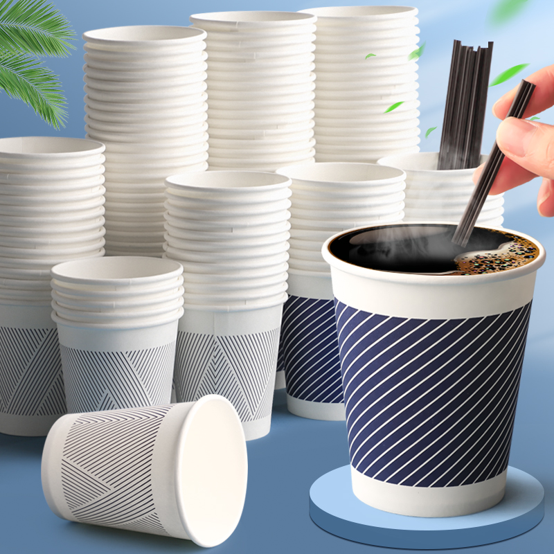 得力水杯商用1000只整箱批纸杯