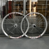 MTB35山地车轮组180响26寸 27.5 29寸五培林碟刹复古银色轮毅桶轴
