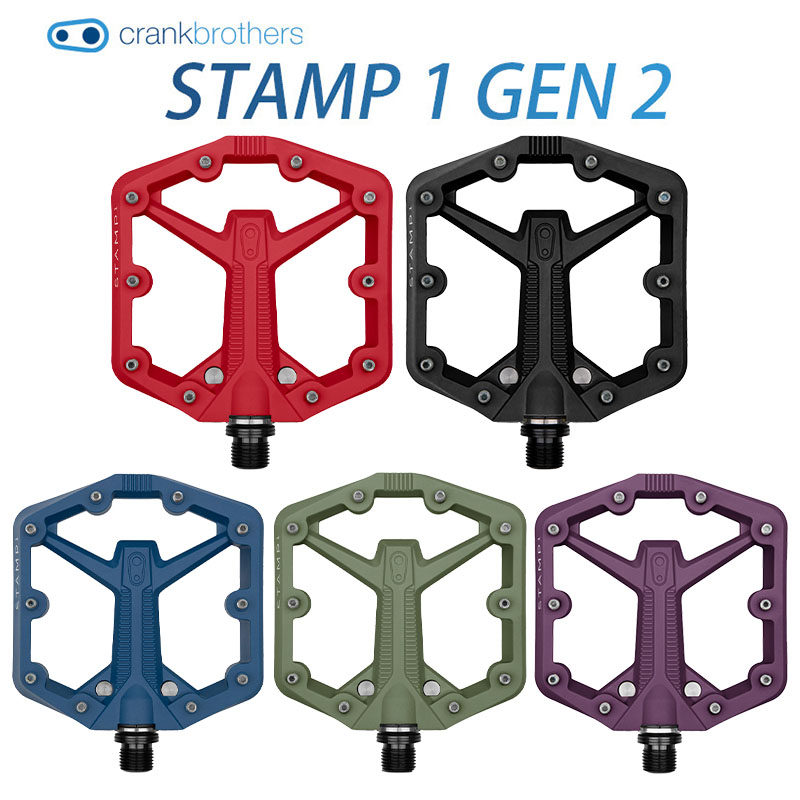 美国Crankbrothers打蛋器1 Stamp系列V2山地自行车轴承平板脚踏AM