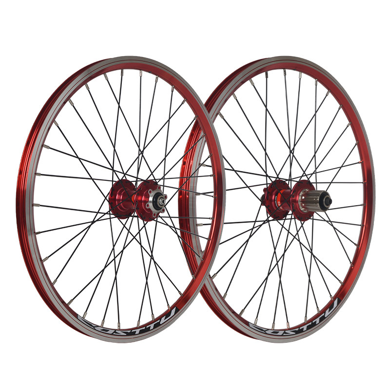 定制20寸406/451碟刹轮组NOVATEC久裕诺飞客D041/D042前2后4培林