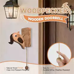 Woodpecker Knocker Cross-Border Popular Original Wooden Doorbell Woodpecker Door Knocker Retro Doorbell