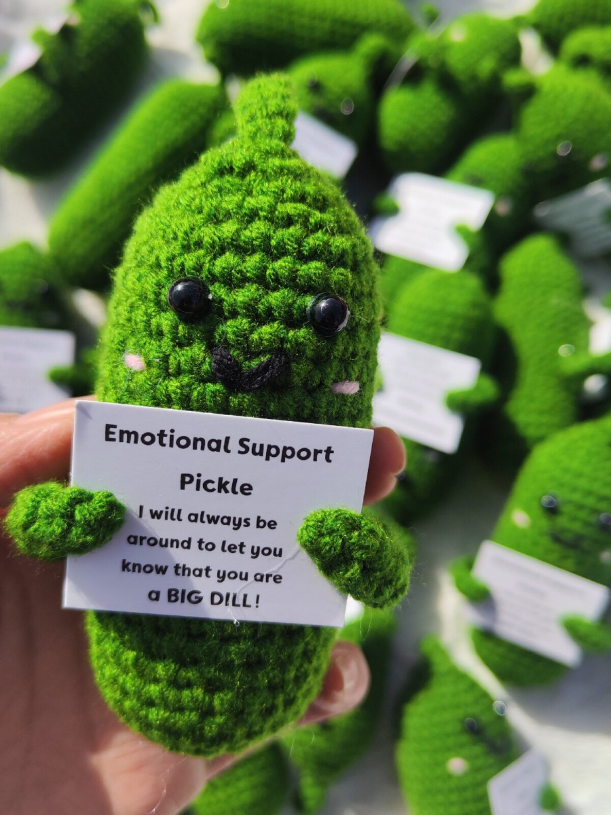 Handmade woolen cucumbers, positive energy potatoes, funny emoticons, handmade crocheted ornaments, cute dolls thumbnail 8