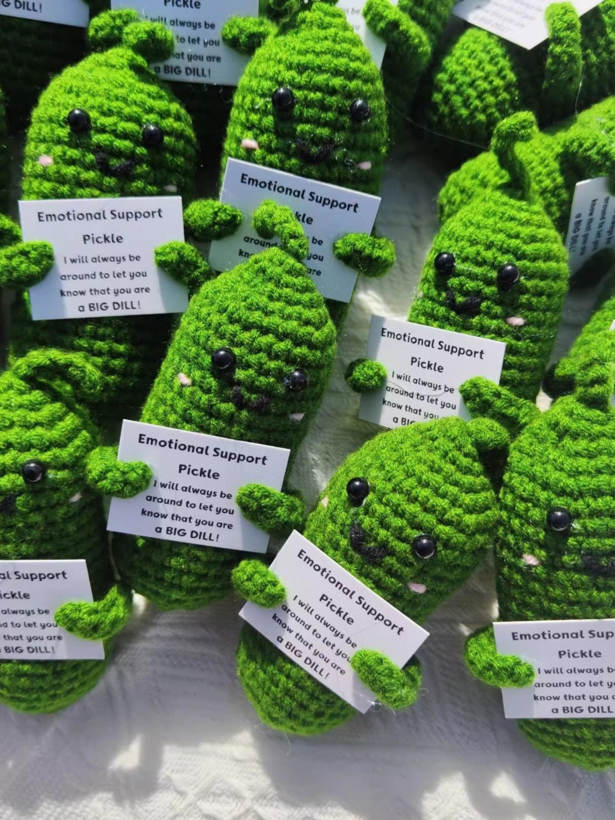 Handmade woolen cucumbers, positive energy potatoes, funny emoticons, handmade crocheted ornaments, cute dolls thumbnail 7