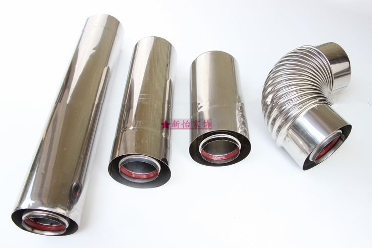 林内热水器平衡管/不锈钢排烟管带胶圈/烟道管/内径8CM/外径12CM/