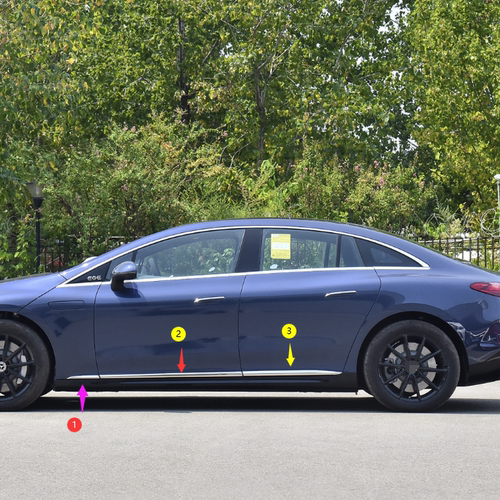 适用于奔驰EQE车门亮条 EQE350门板电镀条 叶子板饰条 亮银条子