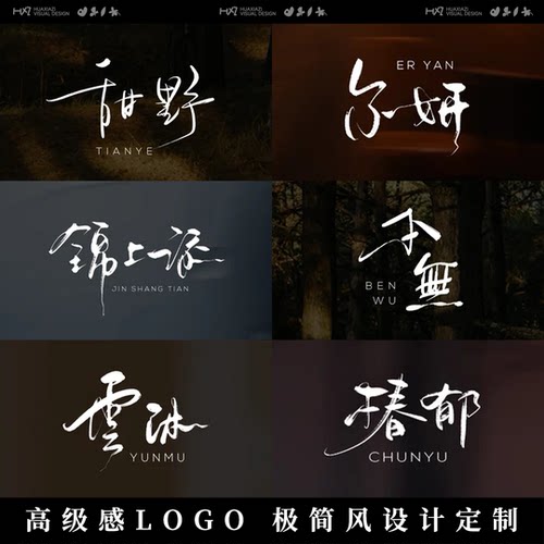 原创logo设计简约手写字体高级品牌头像水印摄影花店婚礼极简签名
