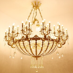 法式全铜奢华吊灯别墅会所酒吧售楼处工程大客厅欧式豪华艺术吊灯