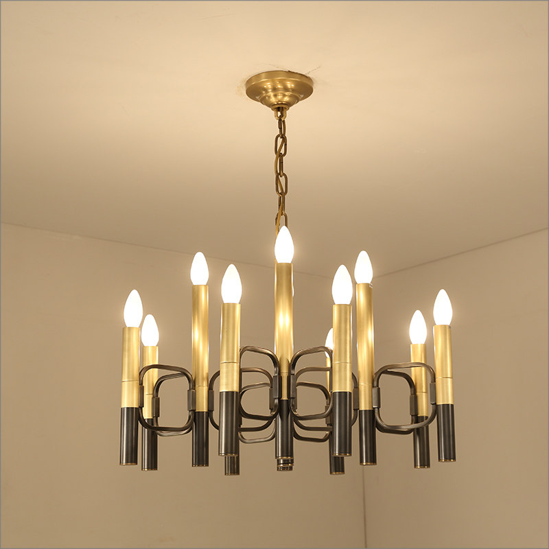 全铜后现代简约时尚个性创意蜡烛客餐厅设计师样板房卧室灯具吊灯