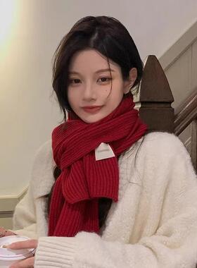 百搭柔软毛线围巾冬季保暖