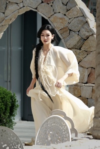 仙子家四月新中式甜美连衣裙套装