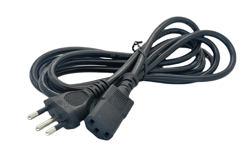 巴西1.5米电脑供电线电源线 三芯品字尾接口 三圆脚针插头