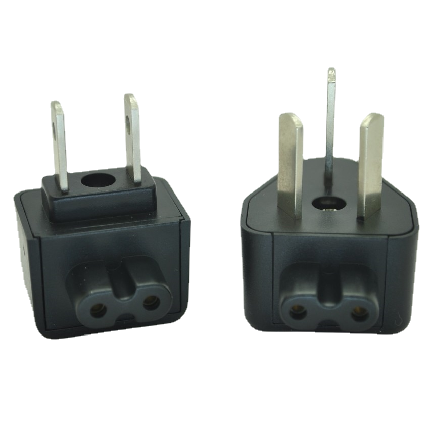 笔记本数码单反相机便捷插头 国标两扁三脚8字2孔转换器 特价包邮