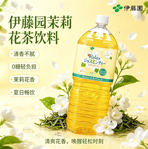 茉莉花茶日本伊藤园2升无糖0卡