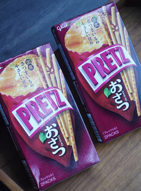 日本glico格力高PRETZ 红薯地瓜香脆饼干棒62g 儿童零食手指饼干