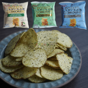 越南湖池屋心地 原味/黑胡椒/海苔味平切原切薯片土豆片44g 特价