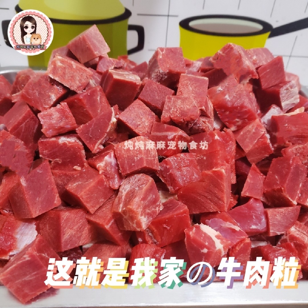 炖炖麻麻 牛肉粒  自制纯手工宠物猫狗零食 补钙肉条磨牙洁齿奖励