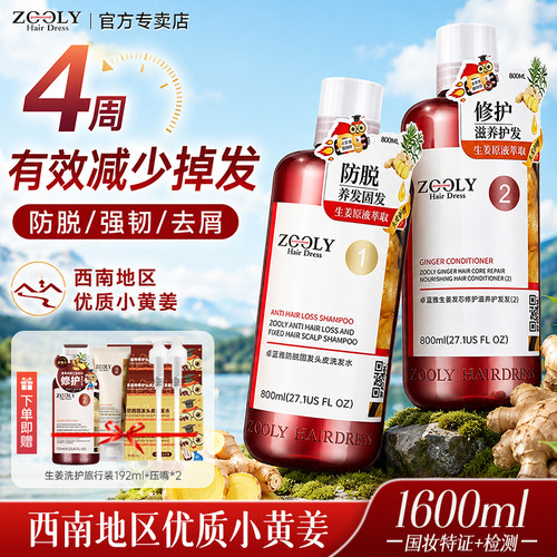 卓蓝雅生姜防脱洗发水护发套装