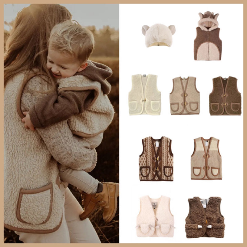 儿童可爱复古男女宝宝开衫马甲