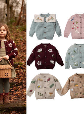 ins风25秋冬新款Shirley系列 儿童男女宝宝针织开衫毛衣外套上衣