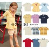 打底衫 男女宝宝儿童纯棉针织毛线短袖 2025年f系列新品 ins爆款