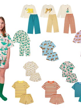 ins爆款26年春夏BC新款 儿童卡通印花家居服套装儿童空调家居服