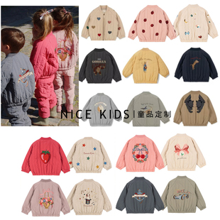 ins风25秋冬新品KS系列 男女儿童夹克拉链外套飞行服棉衣加绒棉服