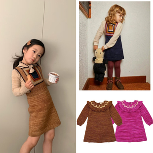 儿童女宝花朵针织背心毛线连衣裙 MP系列新品 ins爆款 25秋冬新款