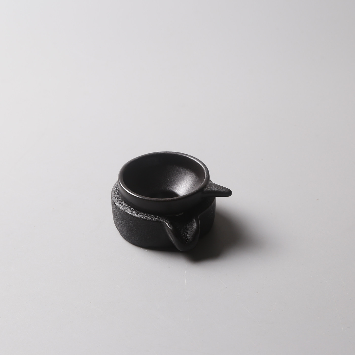 捡漏清仓简约家用陶瓷功夫茶具黑陶色石磨茶漏茶渣过滤器滤网茶隔