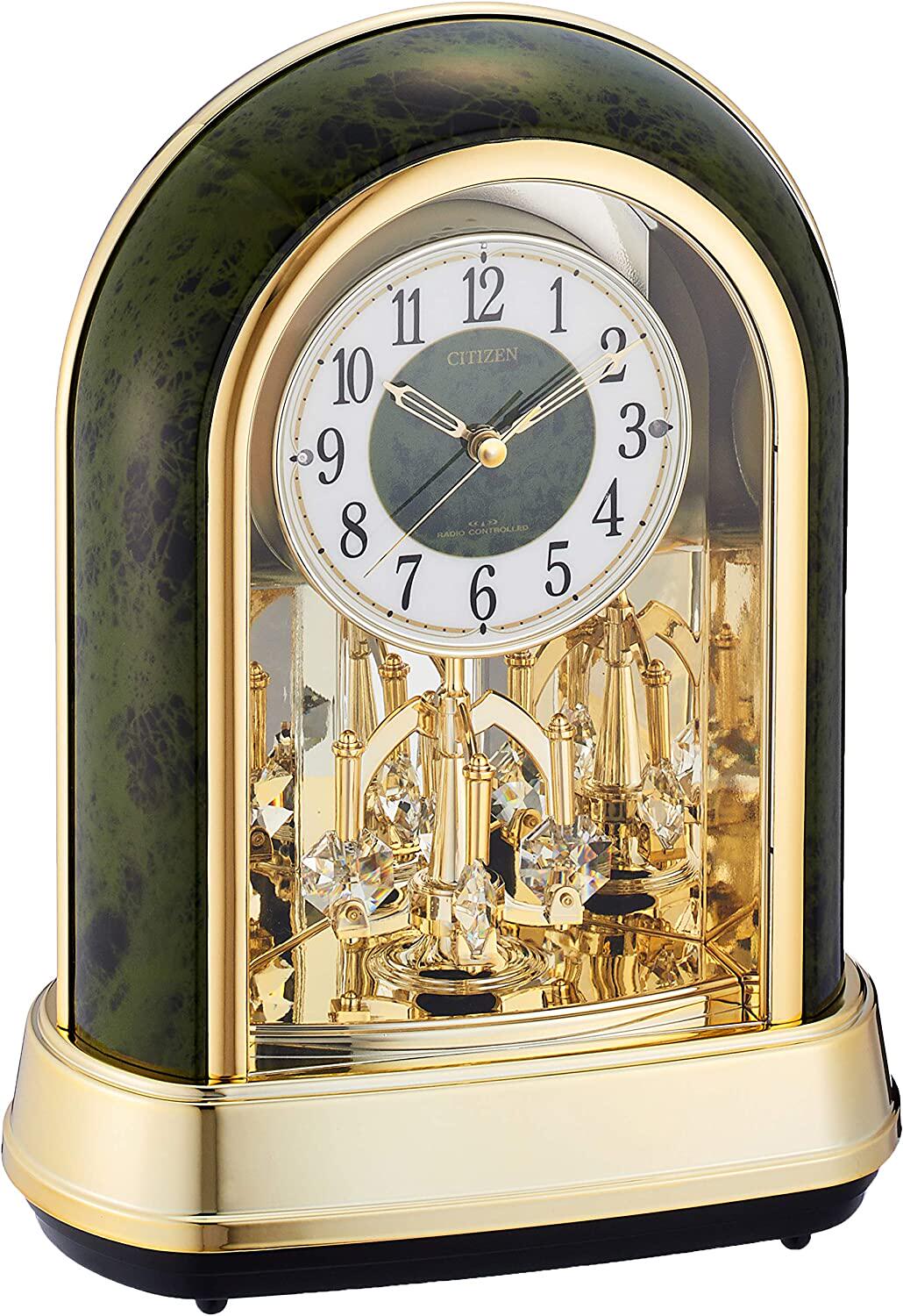 日本量贩 citizen西铁城电波对时音乐创意简约居家座钟4rn427-005