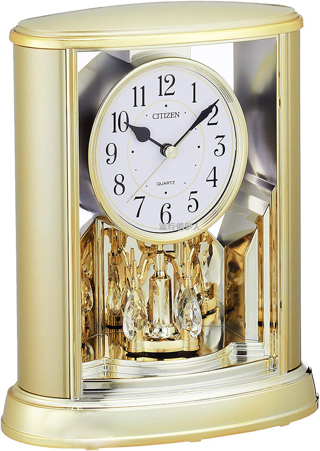日本量贩 citizen西铁城金色款居家书桌台钟创意座钟4sg724-018