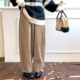 CRISP日系穿搭刺绣灯芯绒阔腿裤 2025秋冬新款 女坑条休闲裤 气球裤