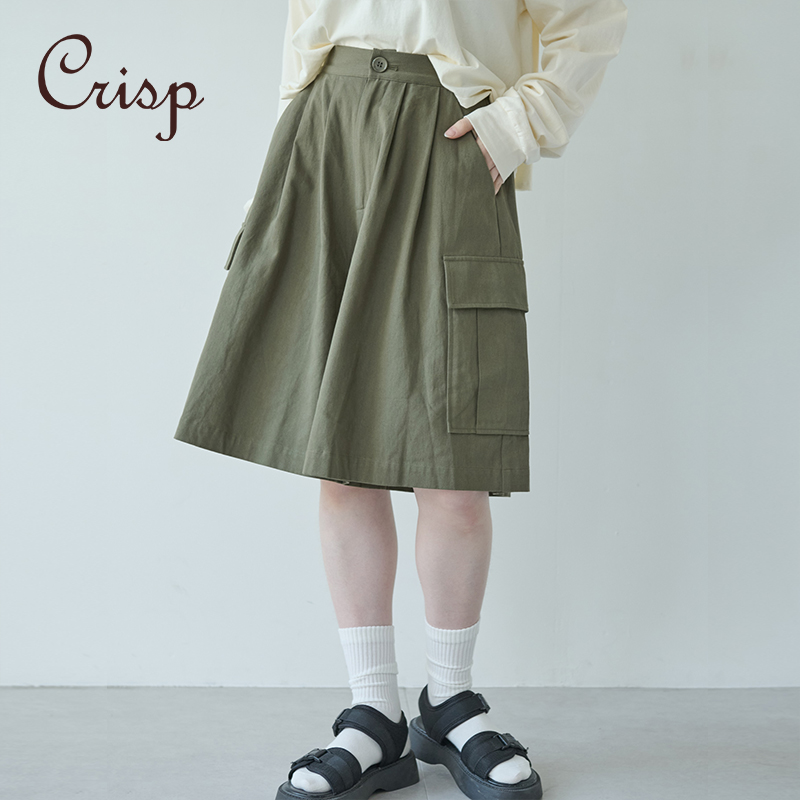 CRISP日系穿搭工装短裤女外穿宽松慵懒风五分裤子2025夏季新款
