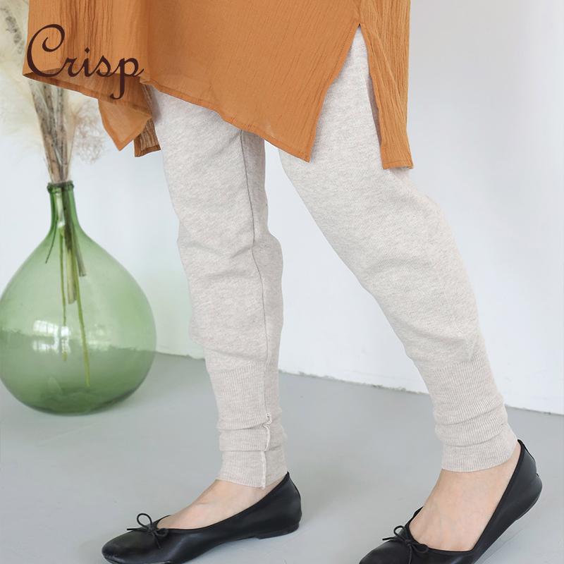 CRISP日系灰色针织打底裤外穿