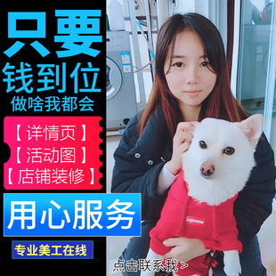 淘宝京东店铺装修网天猫阿里宝贝主图首页详情页设计制作美工包月