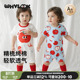 喜庆苹果新款 WHYLOOK 连体衣薄款 婴儿衣服纯棉爬爬服宝宝短袖 夏季