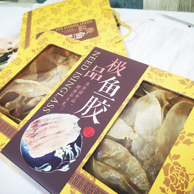 鱼胶礼盒送礼袋青岛特产鳘鱼营养健康敏鱼鳔本港花胶360g京东上门