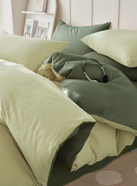 全棉驼色蓝色灰色粉色绿色2米x2米3一米五1米5被套220cmx240cm