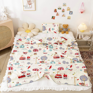 春夏天全棉薄款小尺寸宝宝幼儿园120x150cm儿童被子夏凉被空调被