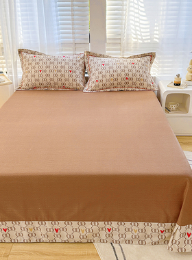 秋冬天加厚全棉磨毛轻奢高级感2米床2米x2米2大床床单250cmx270cm