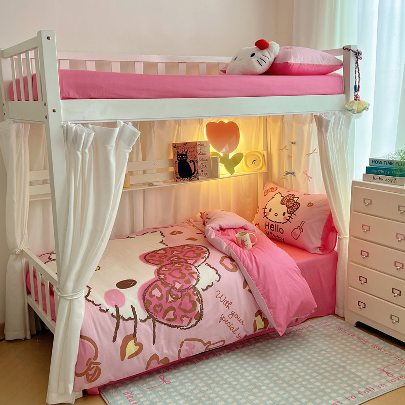 全棉女孩1米35床上四件套床笠款