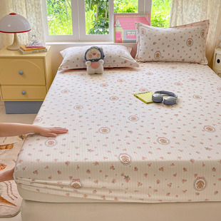 全棉两米乘两米二2米x2米2大床床笠200cmx220cm 180cmx200cm