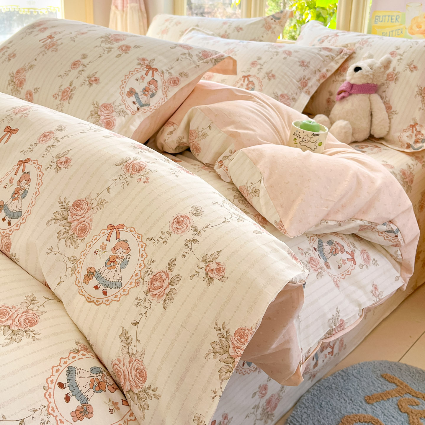 全棉1米8x2米被套180x200四件套